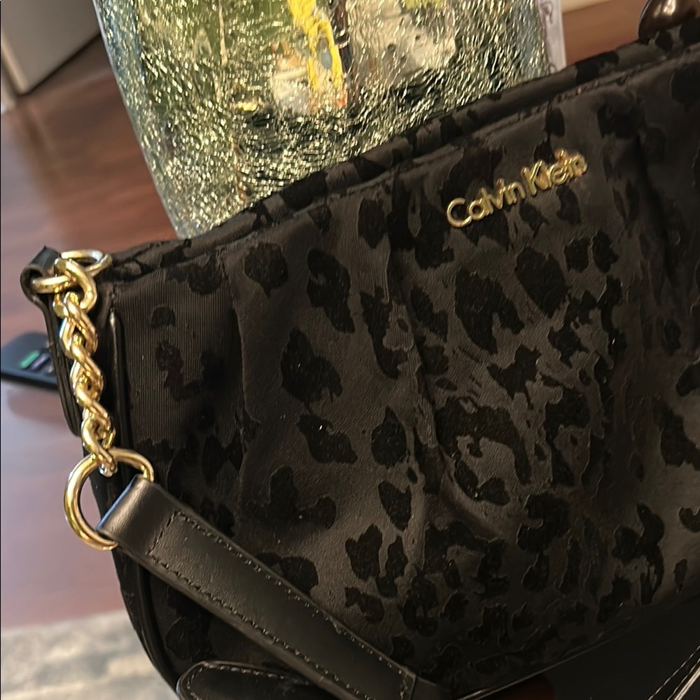 Calvin Klein Black Leopard Print Women's Bag..send offers please!! - Picture 8 of 10